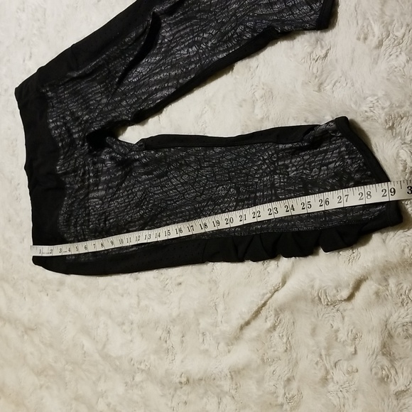 RBX Performance Cropped Leggings Women Size Large Black White - Picture 4 of 9